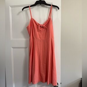 Coral Linen Blend Cami Dress